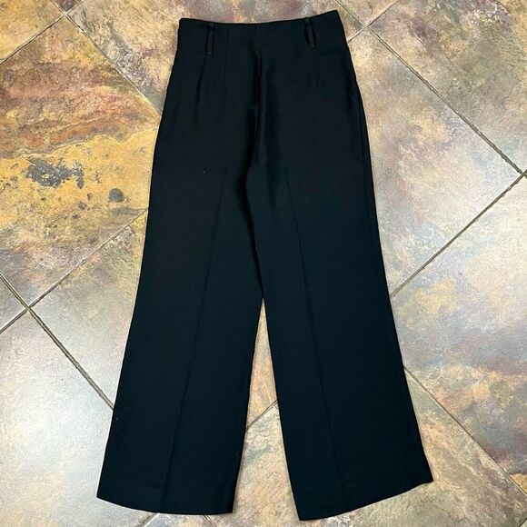 Zara Women Pleated Wide Leg Pants with Belt Loops 6 - Picture 9 of 10